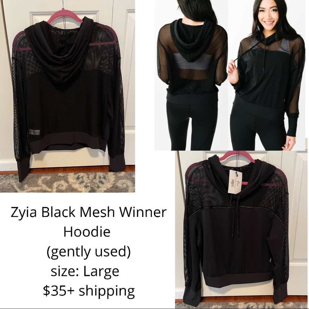 Zyia Black Mesh Winner Hoodie